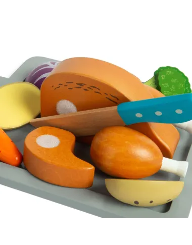 Bigjigs koka griežojamā vista ar dārzeņiem