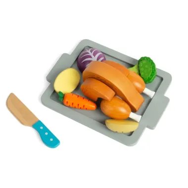 Bigjigs medinis pjaustomas maistas vaikams.