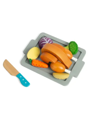 Bigjigs koka griežojamā vista ar dārzeņiem