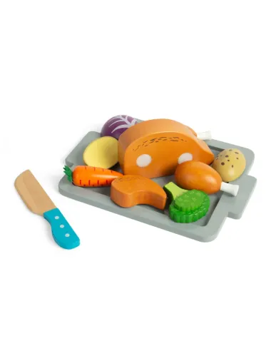 Bigjigs medinė pjaustoma kepta višta