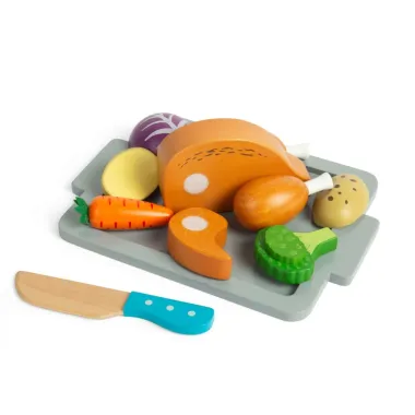 Bigjigs koka griežojamā vista ar dārzeņiem | Lapute.lt