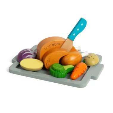 Bigjigs medinė pjaustoma kepta višta