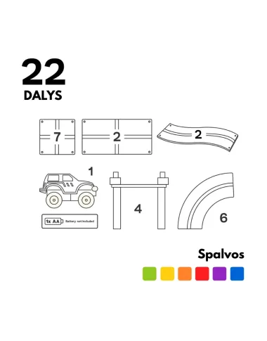 Imanix magnētiskā konstruktoru trase (22 detaļas)