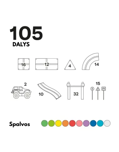 Imanix magnētiskā konstruktoru trase (105 detaļas) Imanix magnētiskā konstruktoru trase (105 detaļas)