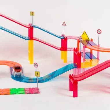 Imanix magnetinio konstruktoriaus trasa (105 el.) - trasos fragmentas iš arti