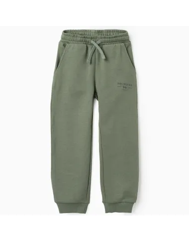 Žalios sportinės kelnės berniukams (3/4-13/14 m)