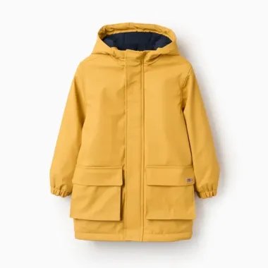 Geltona lietaus striukė (3/4-13/14 m) - vaizdas iš priekio