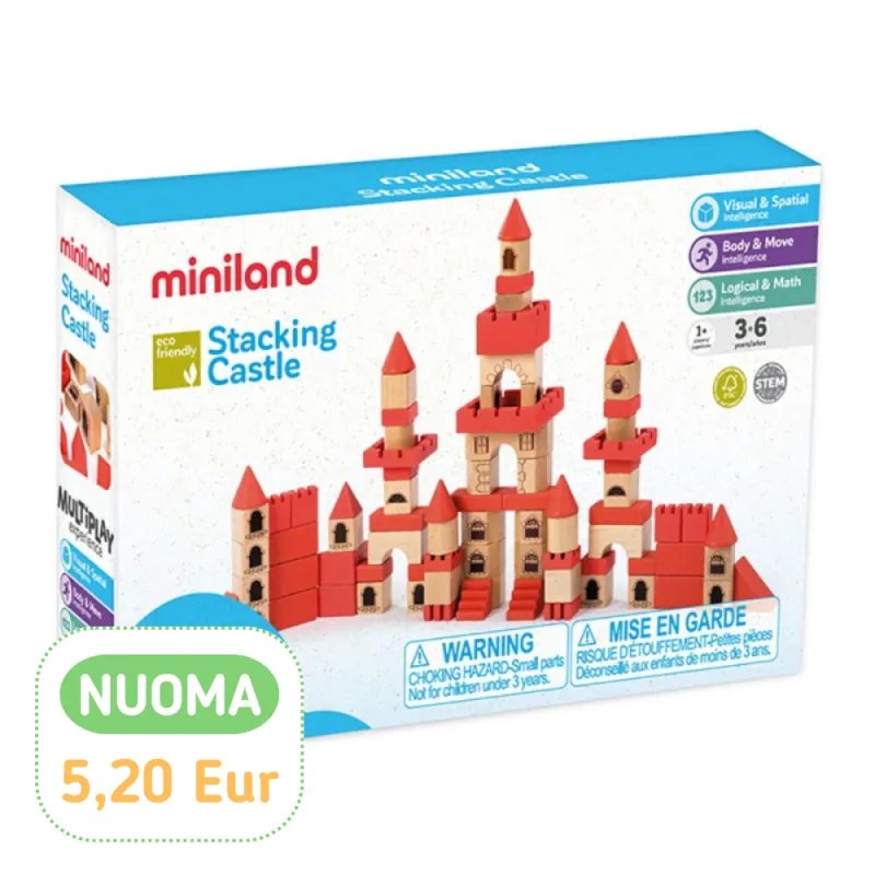 Miniland koka pils (100 el.)