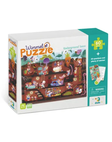 Dodo Wimmel puzle bērniem Underground City - Puzles bērniem no 3 gadiem - Lapute.lt