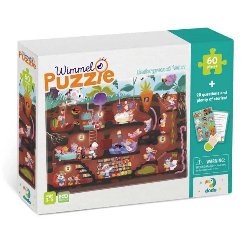 Dodo Wimmel puzle bērniem Underground City - Puzles bērniem no 3 gadiem - Lapute.lt