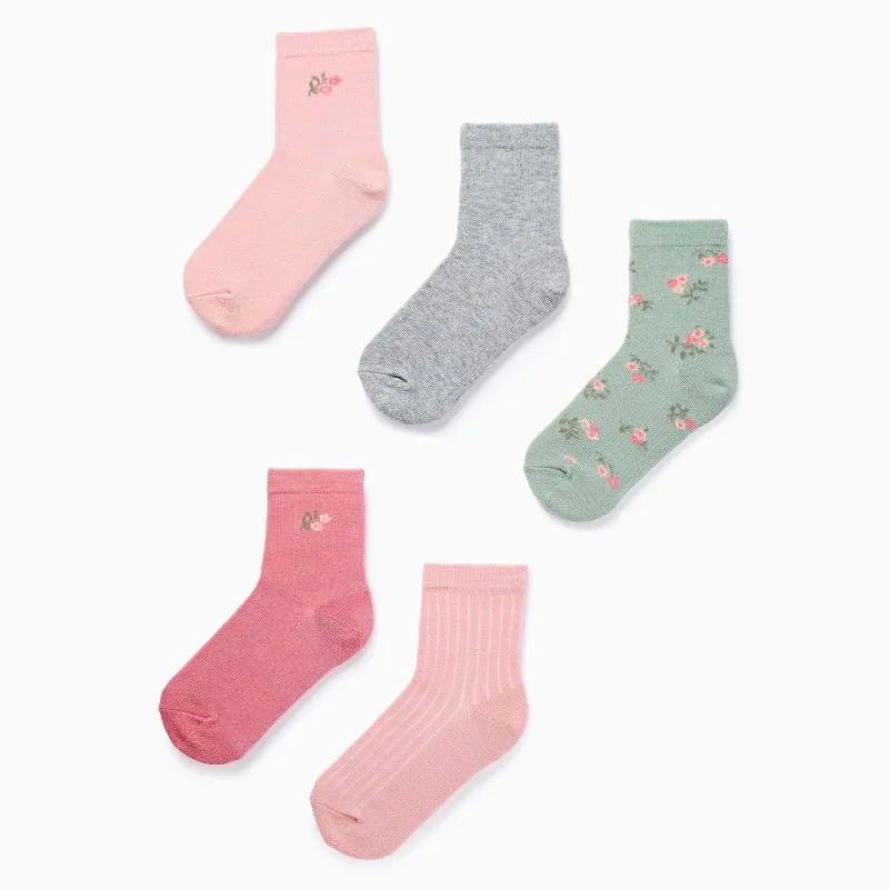 ZIPPY meiteņu zeķes Flowers, 5 pāri (15-37) - Lapute.lt