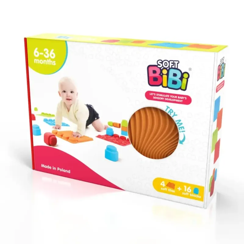 Sensorinis takelis Soft Bibi su kaladėlėmis (20 el) Sensorinis takelis Soft Bibi su kaladėlėmis (20 el)