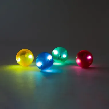Imanix LED kamuoliukai – keturi šviečiantys kamuoliai Imanix magnetinių kaladėlių trasoms