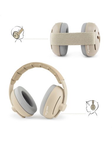 Zazu brūnas trokšņu slāpēšanas austiņas, 0-4 m.