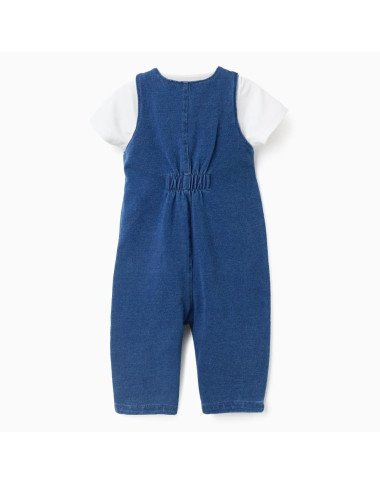 Džinsa imitācijas kombinezons ar bodiju zīdainim (0/1–9/12 mēn.) Džinsa imitācijas kombinezons ar bodiju zīdainim (0/1–9/12 mēn.)