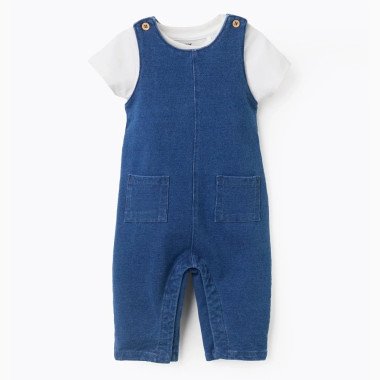 ZIPPY kūdikio komplektas berniukui – bodis ir mėlynas šliaužtinukas