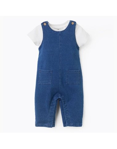 ZIPPY kūdikio komplektas berniukui – bodis ir mėlynas šliaužtinukas