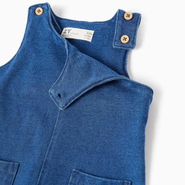 Džinsa imitācijas kombinezons ar bodiju zīdainim (0/1–9/12 mēn.) | Lapute.lt