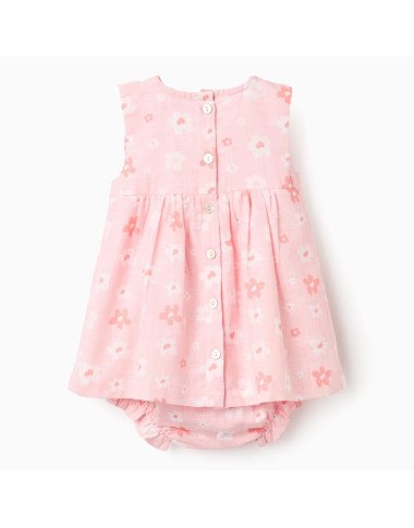 Rozā kleita ar ziedu rakstu (0/1–9/12 mēn.) Rozā kleita ar ziedu rakstu (0/1–9/12 mēn.)