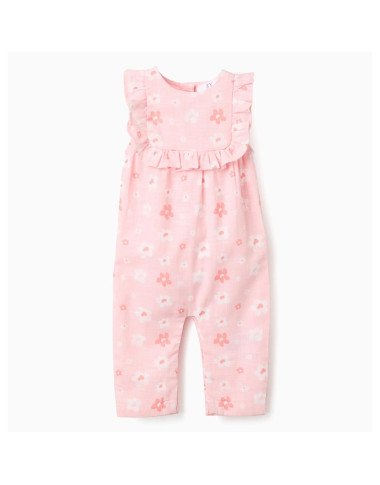 ZIPPY medvilninis kombinezonas mergaitei su gėlių raštu