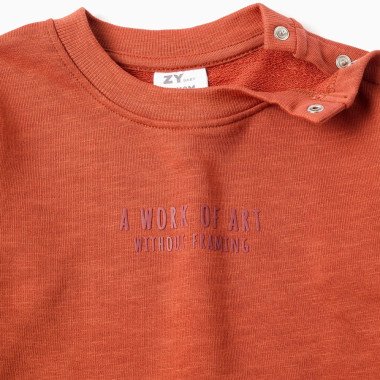 Oranžs kokvilnas džemperis (6/9–24/36 mēn.) | Lapute.lt