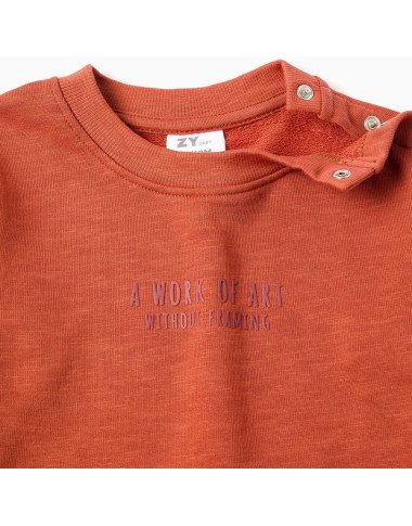 Oranžs kokvilnas džemperis (6/9–24/36 mēn.) Oranžs kokvilnas džemperis (6/9–24/36 mēn.)