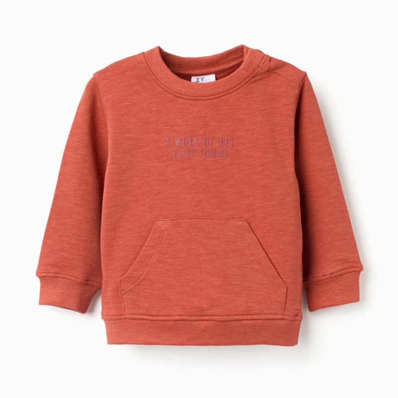 Oranžs kokvilnas džemperis (6/9–24/36 mēn.)