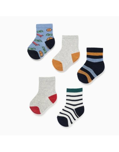 Spalvotos kojinės kūdikiui berniukui 5 vnt.