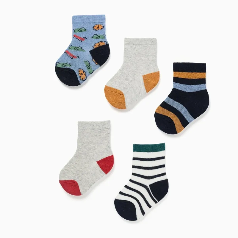 Spalvotos kojinės kūdikiui berniukui 5 vnt. Spalvotos kojinės kūdikiui berniukui 5 vnt.