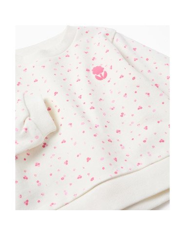 Kokvilnas džemperis meitenītei Ziedi (6/9–24/36 mēn.)