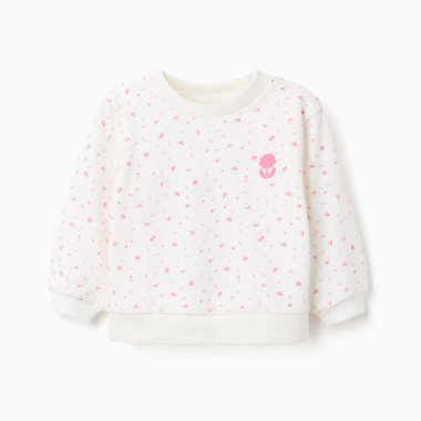 Kokvilnas džemperis meitenītei Ziedi (6/9–24/36 mēn.)