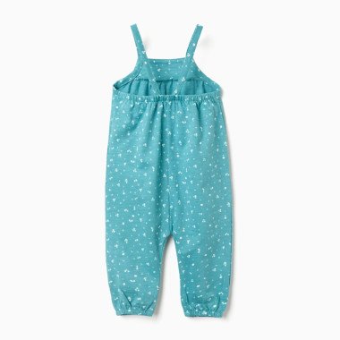 Kokvilnas kombinezons meitenītei Ziedi (6/9–24/36 mēn.) | Lapute.lt