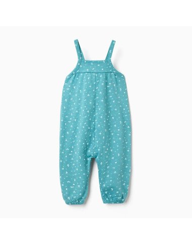 Kokvilnas kombinezons meitenītei Ziedi (6/9–24/36 mēn.)