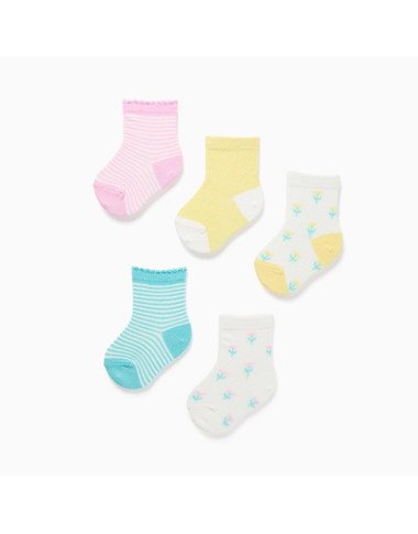 Zeķes meitenītei Ziedi, 5 pāri (15–22)