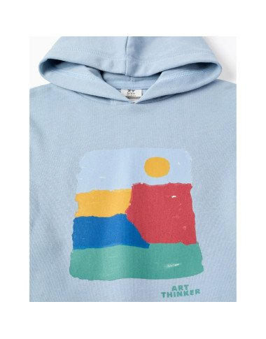 Zils džemperis ar kapuci (3/4–13/14 g.)