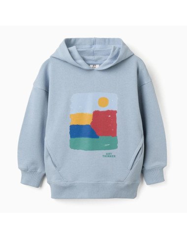 Zils džemperis ar kapuci (3/4–13/14 g.)