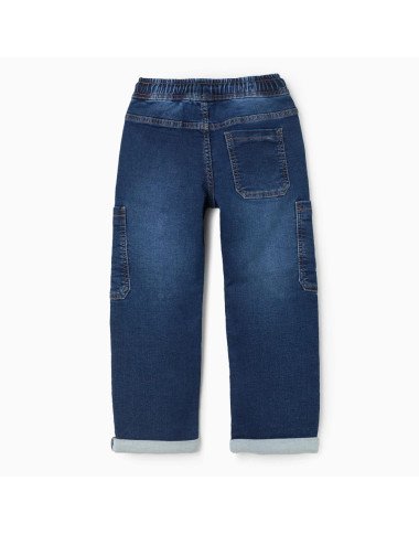 Tumši zilas džinsa bikses ar kabatām (3/4–13/14 g.) Tumši zilas džinsa bikses ar kabatām (3/4–13/14 g.)