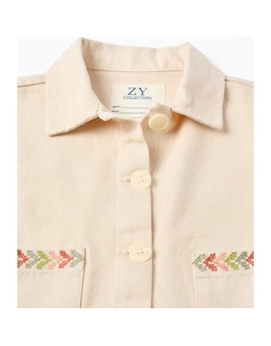 Šviesiai smėlinis švarkelis mergaitei