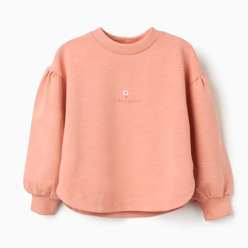 Rozā džemperis meitenītei Zieds (3/4–13/14 g.)