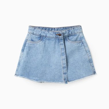 Džinsa šorti–svārki meitenītei (3/4–13/14 g.)
