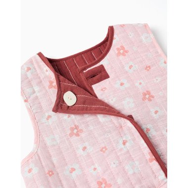 Pavasarinė liemenė mergaitei su gėlėmis