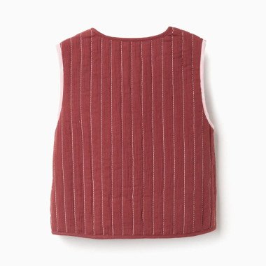 Divpusēja veste meitenītei Ziedi (3/4–13/14 g.) | Lapute.lt