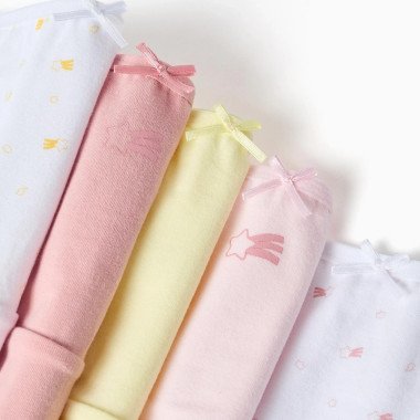 Kokvilnas apakšbiksītes meitenēm Zvaigznes, 5 pāri (2/3–13/14 g.) | Lapute.lt