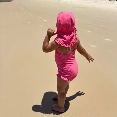 Rozā peldcepure UPF 50+ (0-4 gadi) | Lapute.lt