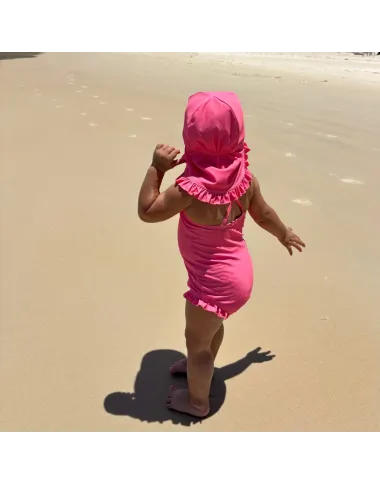 Rozā peldcepure UPF 50+ (0-4 gadi)