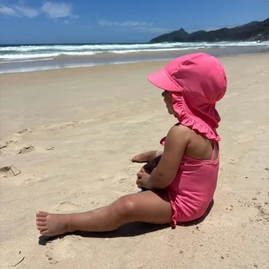 Rozā peldcepure UPF 50+ (0-4 gadi) | Lapute.lt