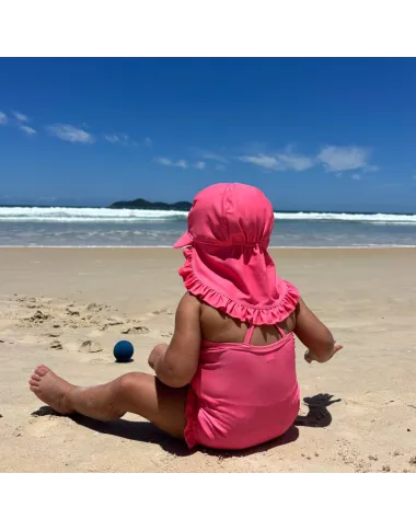 Rozā peldcepure UPF 50+ (0-4 gadi)