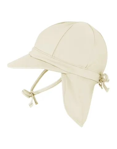 Kreminė maudymosi kepurė nuo saulės UPF 50+ (0-2 m.)