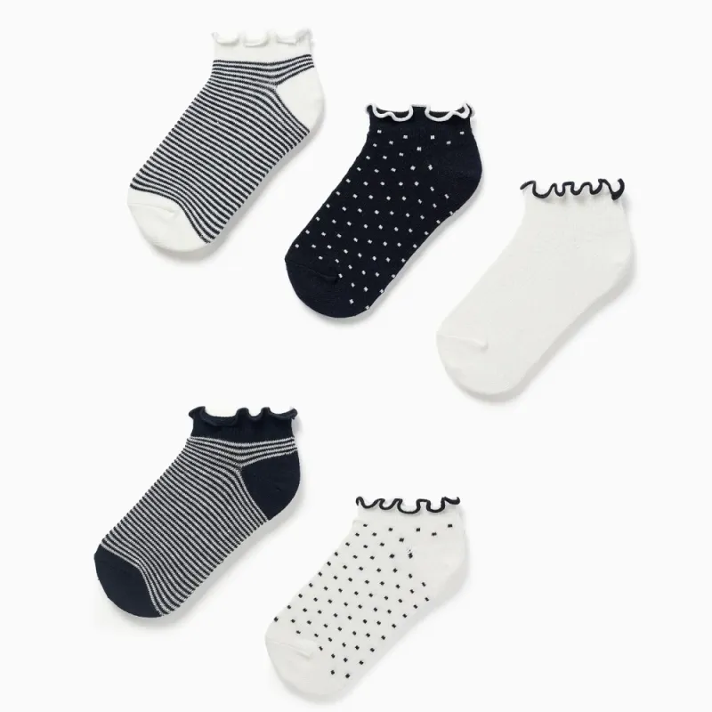 Īsās zeķes meitenēm, 5 gab. (23/26–35/37)