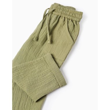 Zaļas vieglas bikses zēnam (6/9–24/36 mēn.) | Lapute.lt